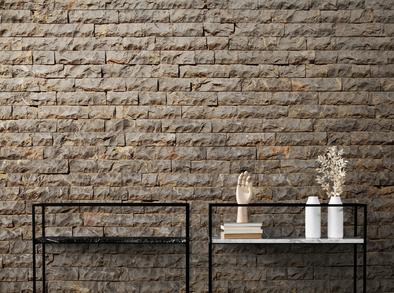 Papier Peint Imitation - Briques Marrons
