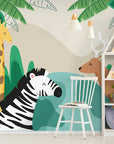 Papier Peint Enfant - Animaux De La Jungle
