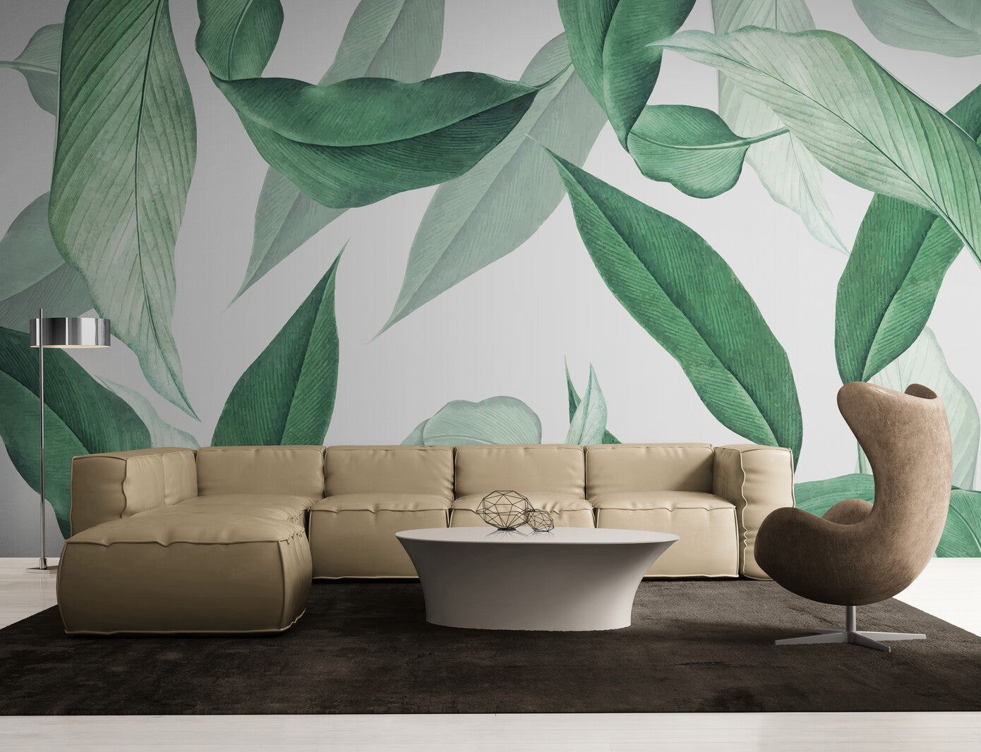 Papier Peint Feuillage - Feuilles Douces