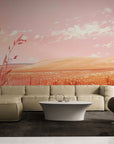 Papier Peint Aquarelle Prairie Rose