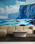 Papier Peint Illustration - Falaise Bord De L’eau