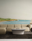 Papier Peint Aquarelle - Plage Et Bateau