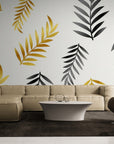 Geometric Wallpaper - Elegant Golden Palms