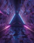 Papier Peint Futuriste - Corridor du Triangle Quantique