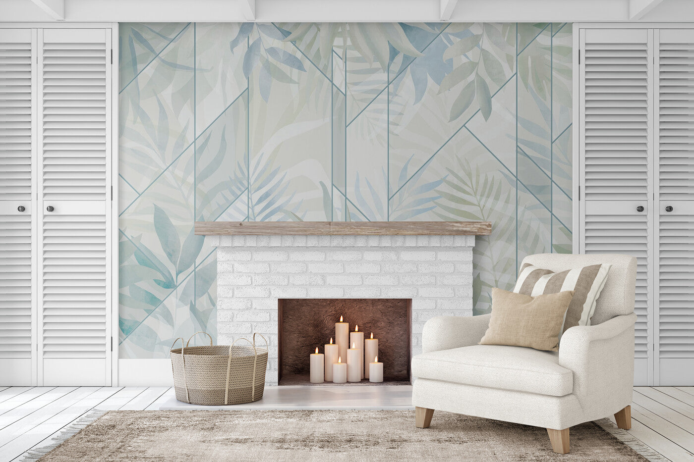 Geometric Wallpaper - Transparent Leaves