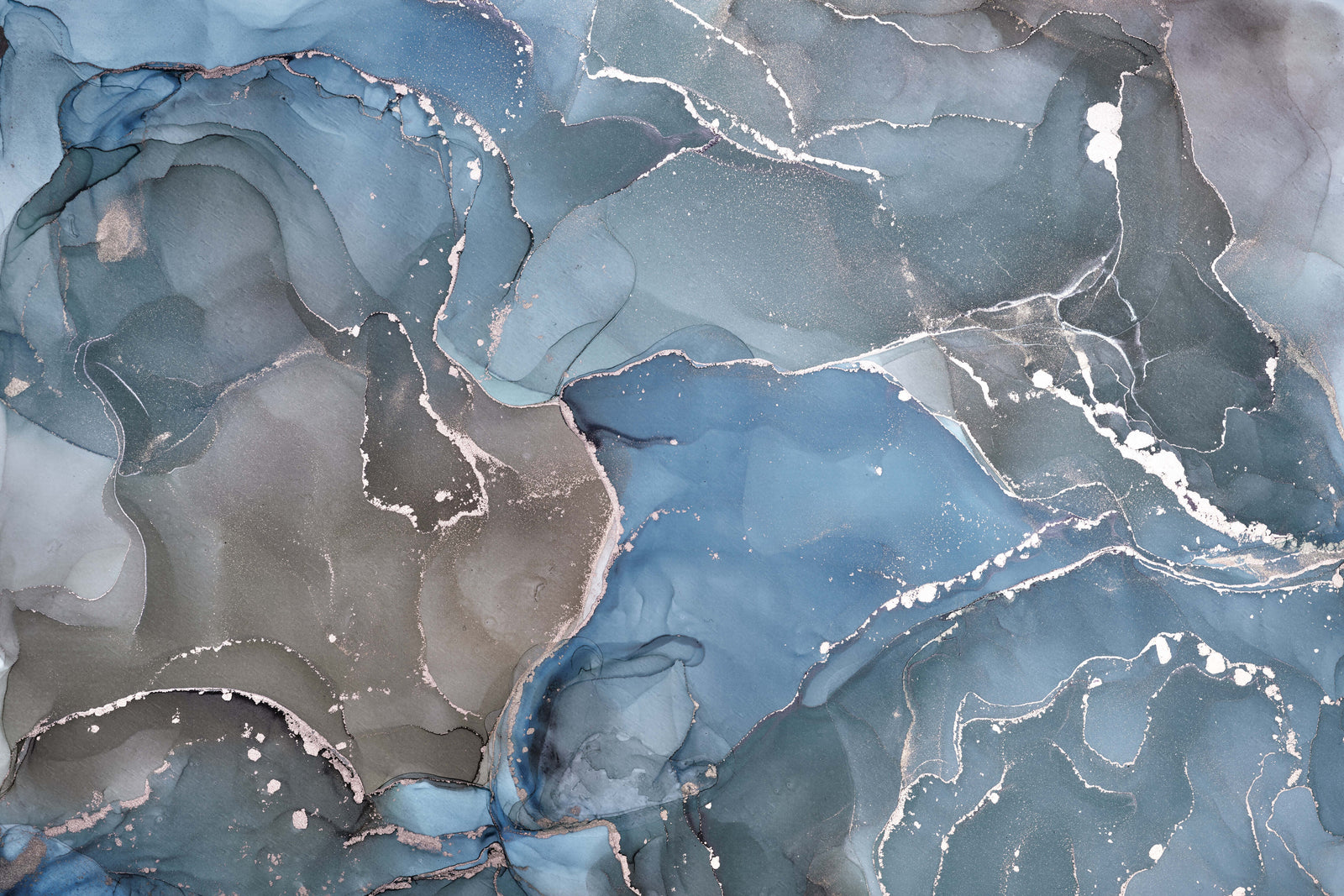 Abstract wallpaper – mineral marble with bluish hues
