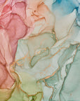 Abstract wallpaper – pastel inks with gold lines