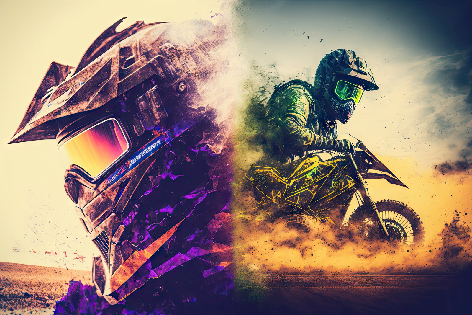 Papier peint sport – Motocross dynamique