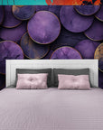 Papier Peint Abstrait - Rond Violet