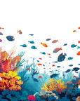 Papier peint nature - poissons tropicaux et barrière de corail