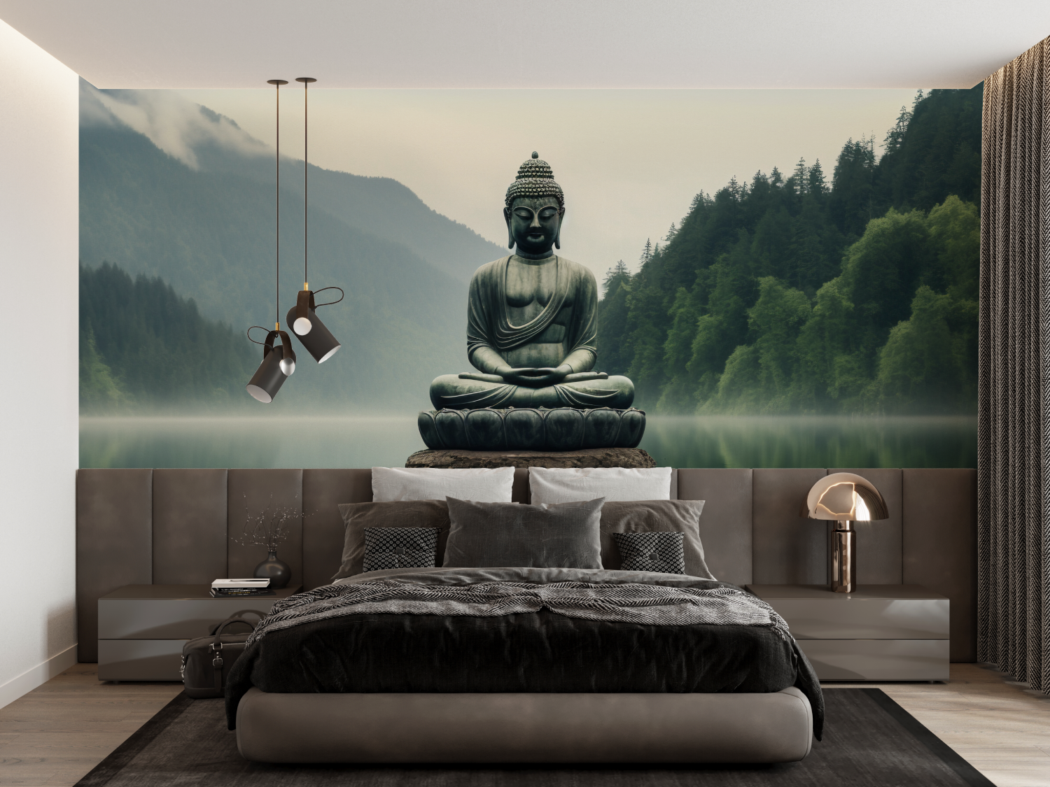 Zen Trompe L'Oeil Wallpaper
