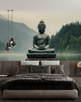 Japanese Wallpaper - Zen Buddha Meditating on the Lake