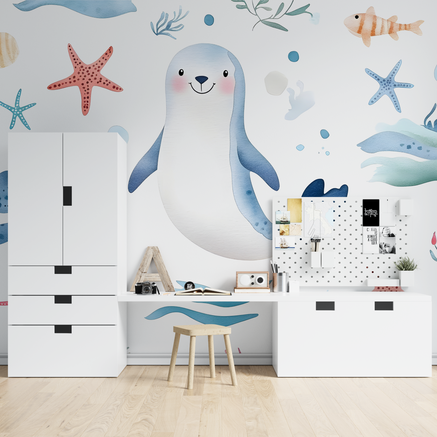Children's Wallpaper - Happy Sea Animals