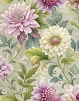 Papier peint fleuri - tapisserie pivoines lilas