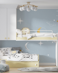 Kids Wallpaper - Starry Sky, Moon and Blue Clouds