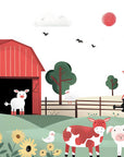 Papier Peint Enfant - Ferme en Folie