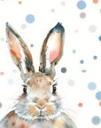 Papier Peint Enfant - Lapin et Pois Colorés