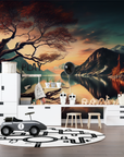 Japanese Wallpaper - Serene Lake and Misty Mountains
