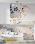 Papier Peint Floral - Jardin Fleuri aux Tons Pastels