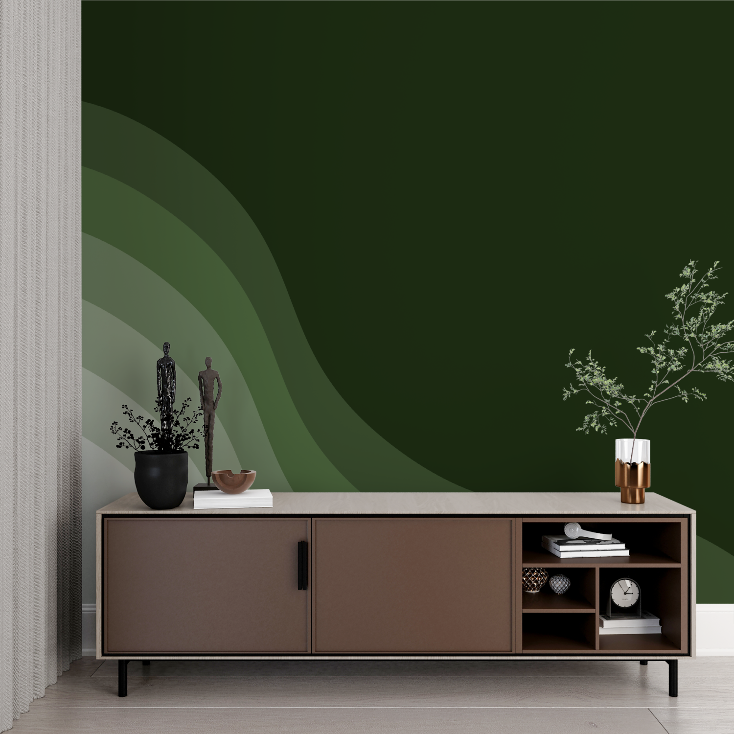 Abstract Wallpaper - Green Ripples