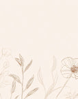 Papier peint fleuri - croquis herbes folles