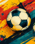 Papier peint sport – Ballons de football colorés