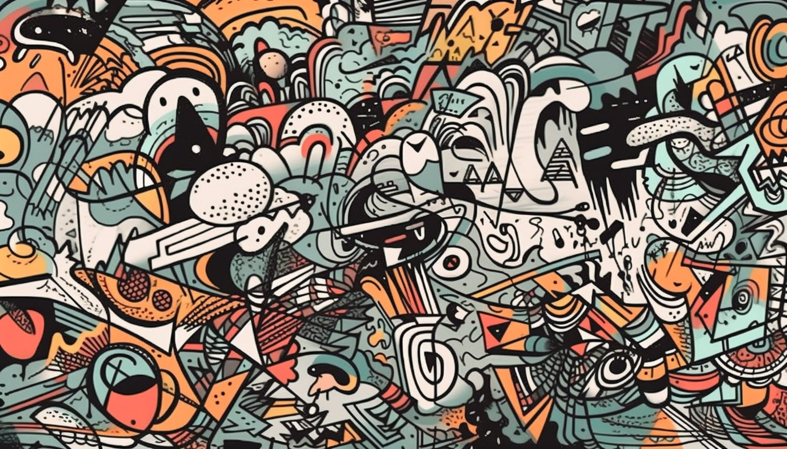 Abstract wallpaper – Contemporary graphic mural