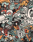 Papier peint abstrait – Fresque graphique contemporaine