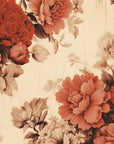 Papier peint floral – Bouquet romantique aux tons terracotta