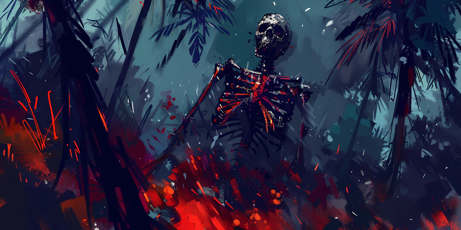 Papier Peint Sombre – Reliques du Guerrier Maudit