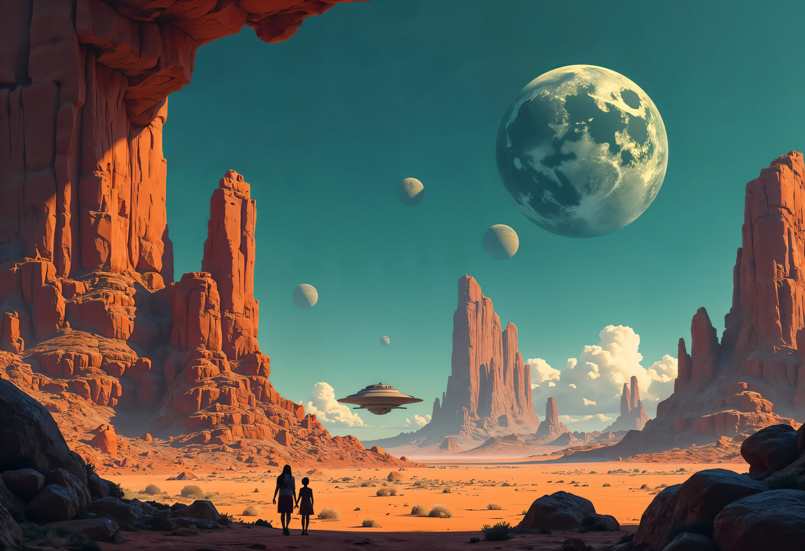 Papier peint science-fiction – désert extraterrestre