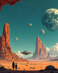 Papier peint science-fiction – désert extraterrestre