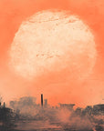 Papier peint déserts - oasis cactus crépuscule
