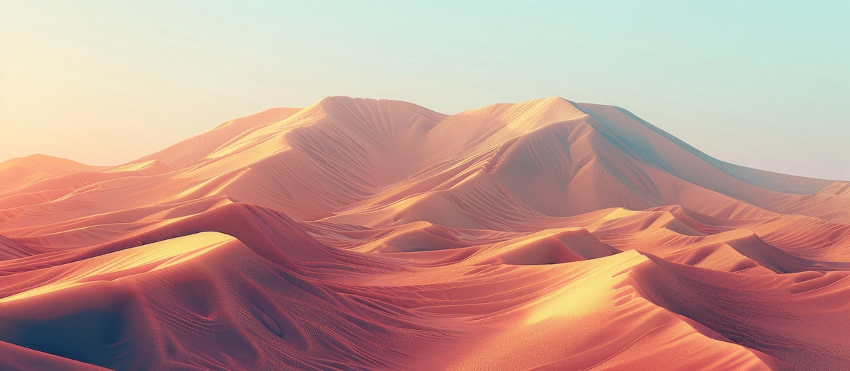 Papier peint déserts - dunes sable rose