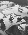 Black and white wallpaper – glaciers and snow-covered mountains