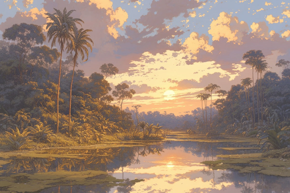 Illustration Wallpaper - Tropical Landscape
