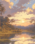 Illustration Wallpaper - Tropical Landscape