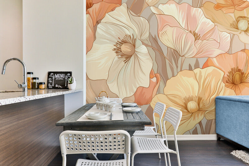 Papier Peint Art & Déco - Mur Floral