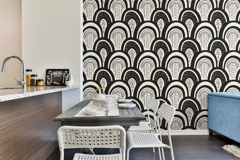 Papier Peint Art & Déco - Noir Et Blanc