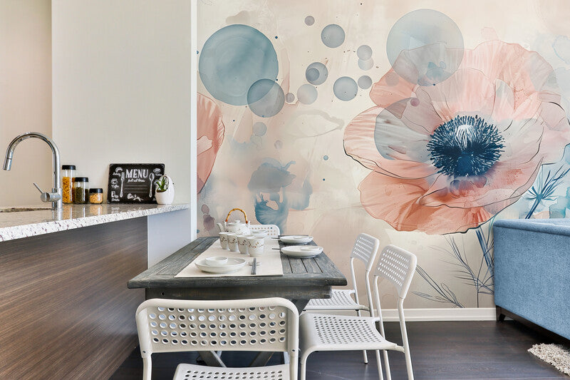 Papier Peint Art & Déco - Fleur Aquarelle