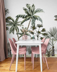 Papier Peint Exotique - Éléphant Et Plantes Tropicales