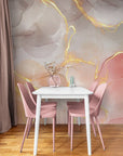 Papier Peint Aquarelle - Rose Et Gris