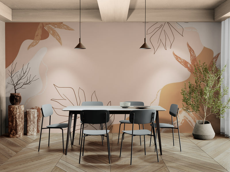 Papier Peint Art & Déco- Terracotta Clair