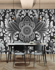 Papier Peint Baroque - Noir Et Blanc