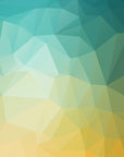 Papier Peint Géométrique - Triangles Jaune Bleu Et Vert