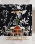 Floral Wallpaper - Wild Garden Black and White