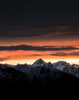 Landscape Wallpaper - Rocky Peaks and Fiery Sky