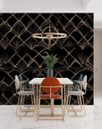 Art Deco Wallpaper - Golden Geometric Patterns