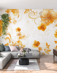 Art Deco Wallpaper - Saffron Flower Tapestry