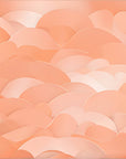Papier Peint Géométrique - Vagues Abstraites Pêche